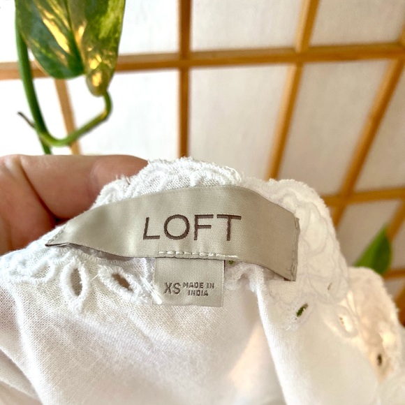 Linen Eyelet Broderie Flutter Sleeve Blouse - Picture 14 of 16